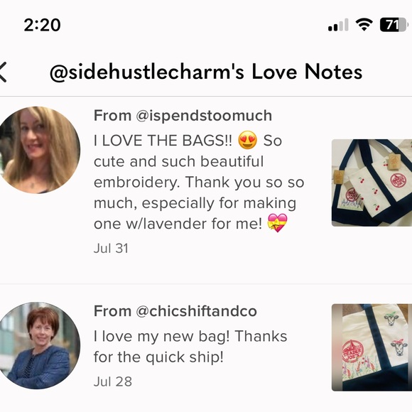 NWT Embroidery canvas tote - Picture 8 of 11